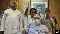 Abdel Baset al-Megrahi at Tripoli Medical Center in Tripoli, Libya, 2009 file photo