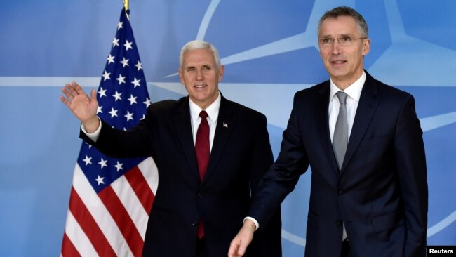 ABŞ-ın vitse-prezidenti Mayk Pens və NATO-nun baş katibi Yens Stoltenberq