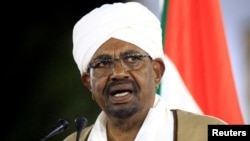 FILE - Sudanese President Omar al-Bashir delivers a speech at the Presidential Palace in Khartoum, Feb. 22, 2019.