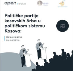 Naslovna strana publikacije “Političke partije kosovskih Srba u političkom sistemu Kosova”