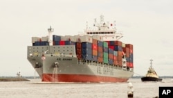 FILE - This photo shows the Hong Kong-flagged container ship ASL Bauhinia off Melbourne, Australia, Nov. 13, 2022.