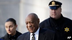 Bill Cosby arrives for a pretrial hearing in his sexual assault case at the Montgomery County Courthouse, Tuesday, March 6, 2018, in Norristown, Pennsylvania.