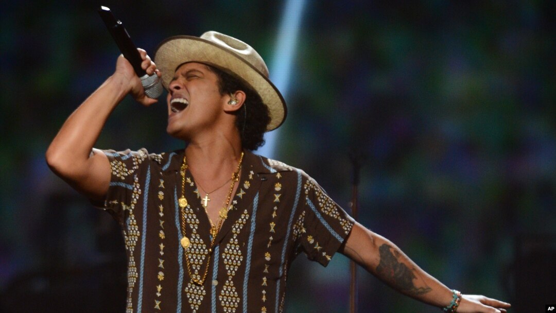 FILE - Bruno Mars performs at IHeartRadio Music Festival in Las Vegas, Sept. 21, 2013.