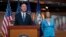House Intelligence Committee Chairman Adam Schiff, D-Calif., speaks at a news conference with Speaker of the House Nancy Pelosi, D-Calif., at the Capitol in Washington, Oct. 2, 2019.