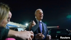 Presidenti Biden duke folur për gazetarët në Gjermani (17 tetor 2024)