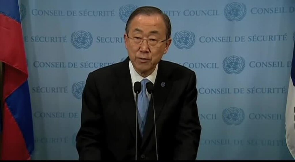 VOA Hausa: Majalisar Dinkin Duniya, Ban Ki-moon, Daliban Chibok, Mayu 12, 2014 (English)