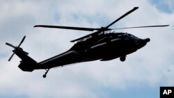 La policía estatal de Maryland dijo que se trataba de un helicóptero Black Hawk.