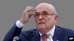 Rudy Giuliani, l'avocat personnel du milliardaire new-yorkais.