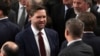 Vice President-elect JD Vance is congratulated after a joint session of Congress confirmed the Electoral College votes in the 2024 U.S. general election, Jan. 6, 2025, at the Capitol in Washington.