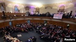 FILE —Archbishop of Canterbury, Welby speaks at Church of England General Synod meeting in London