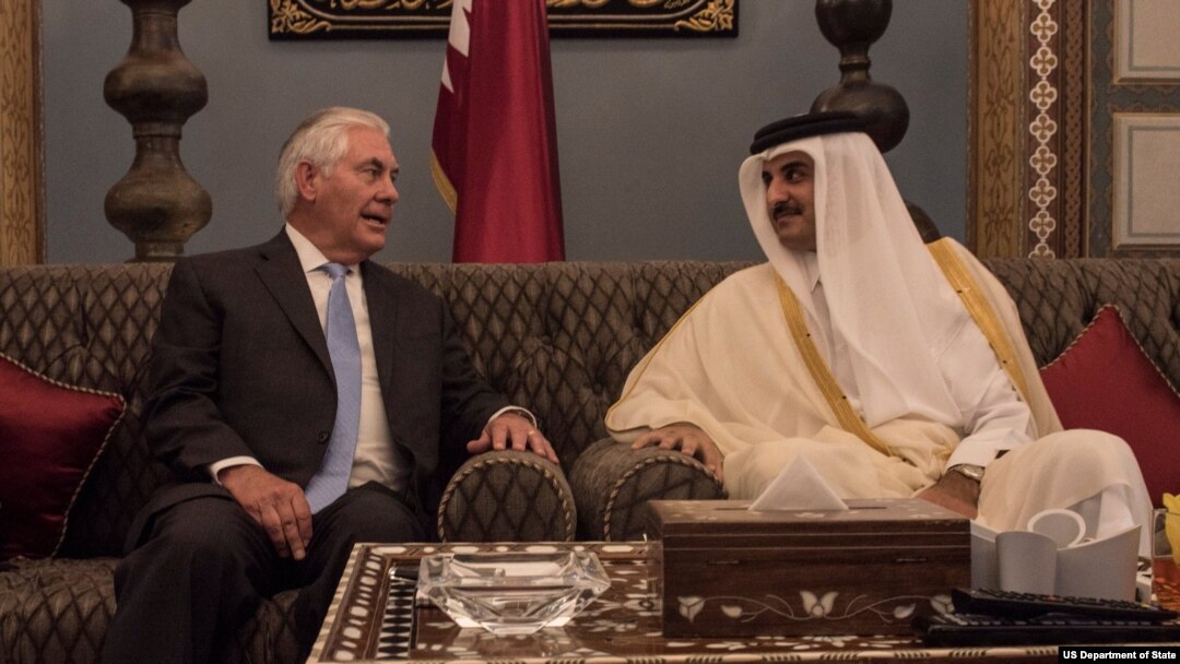 Tillerson Qatar Sheikh Tamim Bin Hamad Al Thani