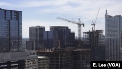 Construction in downtown Austin is one sign of the Texas capital's growth.