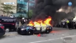 Atlanta'da Polis Aracı Ateşe Verildi