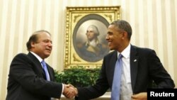 Pakistanski premijer Navaz Šarif i predsednik Barak Obama prilikom susreta u Beloj kući, 22. oktobra 2015. 