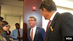 前國防部長阿什頓·卡特(Ashton Carter)2019年7月9日出席外交關係協會一場活動（美國之音黎堡）