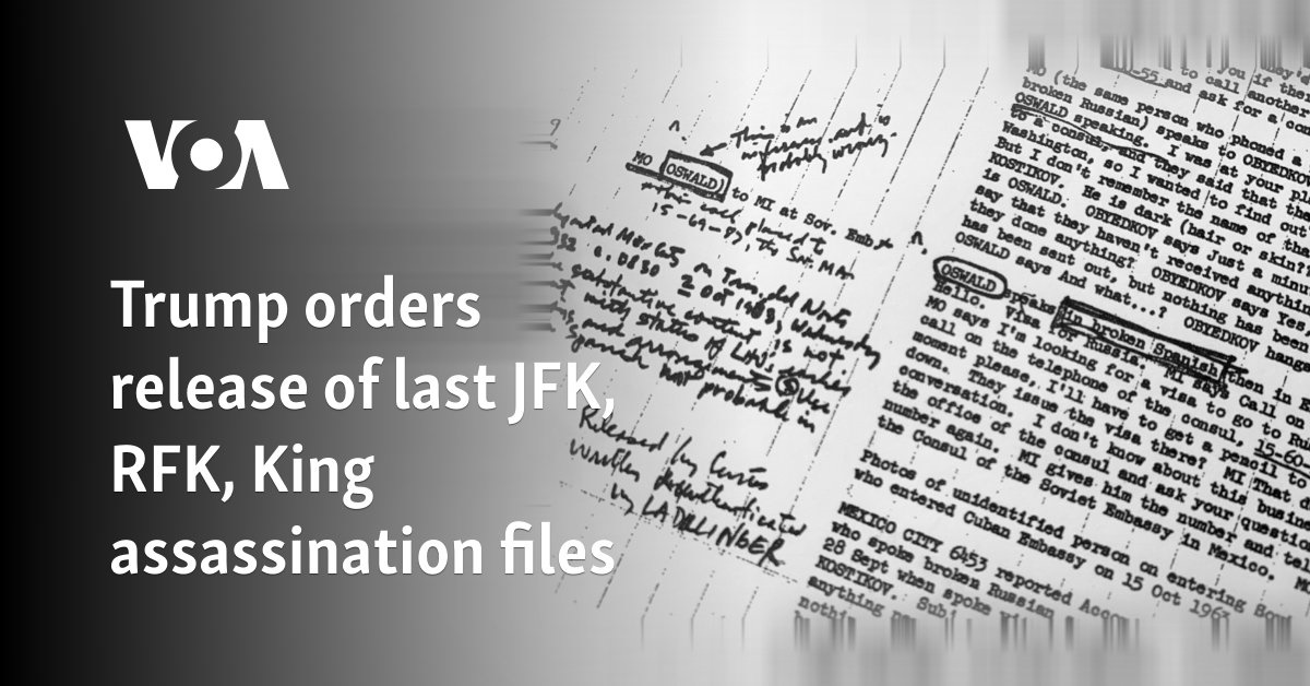 Trump orders release of last JFK, RFK, King assassination files
