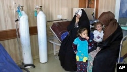 伊拉克城市基爾庫克受化武襲擊的傷者