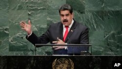 El presidente de Venezuela en la Asamblea General de la ONU, en Nueva York, el miércoles 26 de septiembre de 2018.