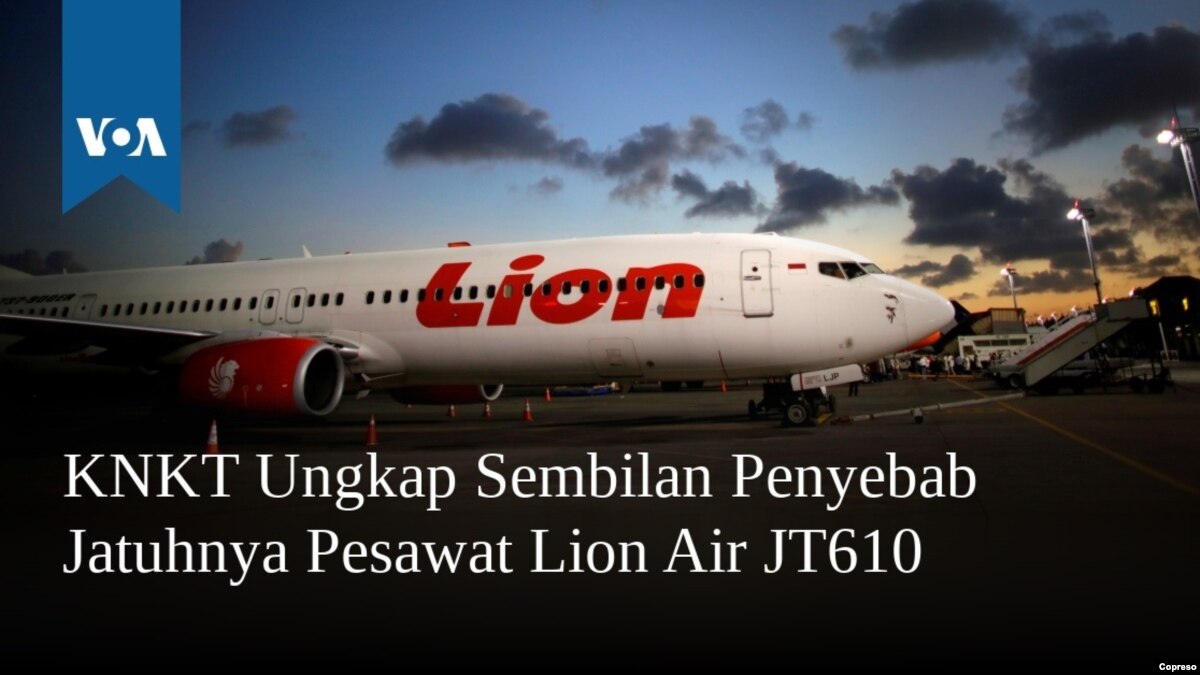 KNKT Ungkap Sembilan Penyebab Jatuhnya Pesawat Lion Air JT610