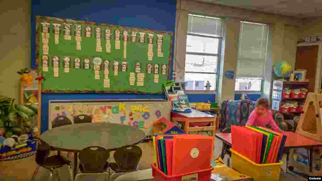 Sala de aula da Matthew Elementary School em Austin, Texas.