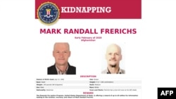 FILE - This poster image courtesy of the FBI shows the kidnapping poster for Mark Randall Frerichs, obtained on Aug. 26, 2020. 