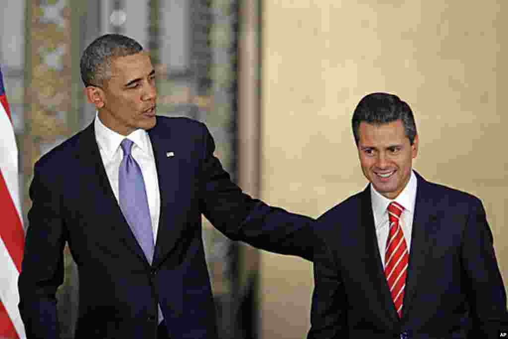 Serok Obama &ucirc; Serok&ecirc; Meks&icirc;k&icirc; Enrique Pena Nieto.