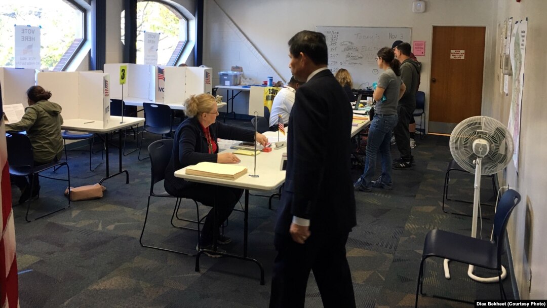 Residents vote early at a polling station in Fairfax, Virginia, Saturday, Nov. 3, 2018. (Photo by Diaa Bekheet)