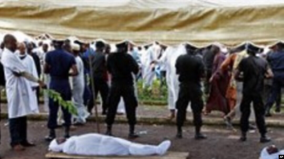 Bodies of people killed during a rally are seen at the capital's main mosque in Conakry, Guinea (File Photo - 02 Oct 2009)
