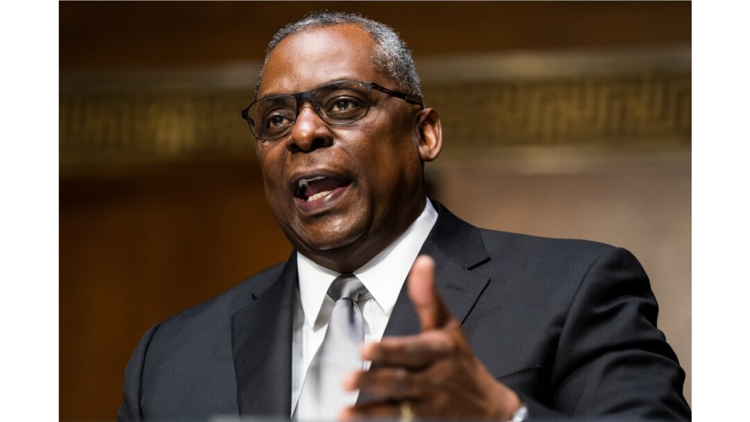 Secretary of Defense nominee Lloyd Austin, a recently retired Army general, speaks during his conformation hearing before the Senate Armed Services Committee on Capitol Hill, Jan. 19, 2021, in Washington.