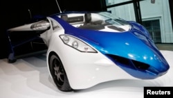 FILE - The AeroMobil 3.0 is pictured during its world premiere at Hofburg Palace in Vienna, October 29, 2014.