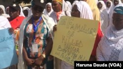 Manifestations dans l'État de Borno pour protester contre les attaques de Boko Haram, le 7 octobre 2017.