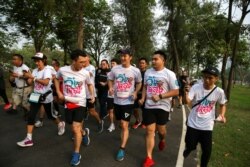 Thailand's opposition Future Forward Party leader Thanathorn Juangroongruangkit attends a "Run Against Dictatorship" in Bangkok, Jan. 12, 2020.