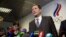 FILE - Russian Olympic Committee President Alexander Zhukov speaks to the media in Moscow, Russia, Feb. 28, 2018.