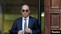 FILE - Maltese businessman Yorgen Fenech, who was arrested in connection with an investigation into the murder of journalist Daphne Caruana Galizia, leaves the Courts of Justice in Valletta, Malta, Nov. 29, 2019.