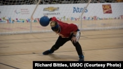 Asya Miller throws for Team USA at the 2015 Parapan Games in Toronto.