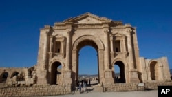 Situs arkeologi Jerash di Yordania, 13 November 2015. 