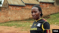 18- year-old Zaituni Uzamukunda runs a program to get girls into school using soccer, February 15, 2013. (Hilary Heuler / VOA News)