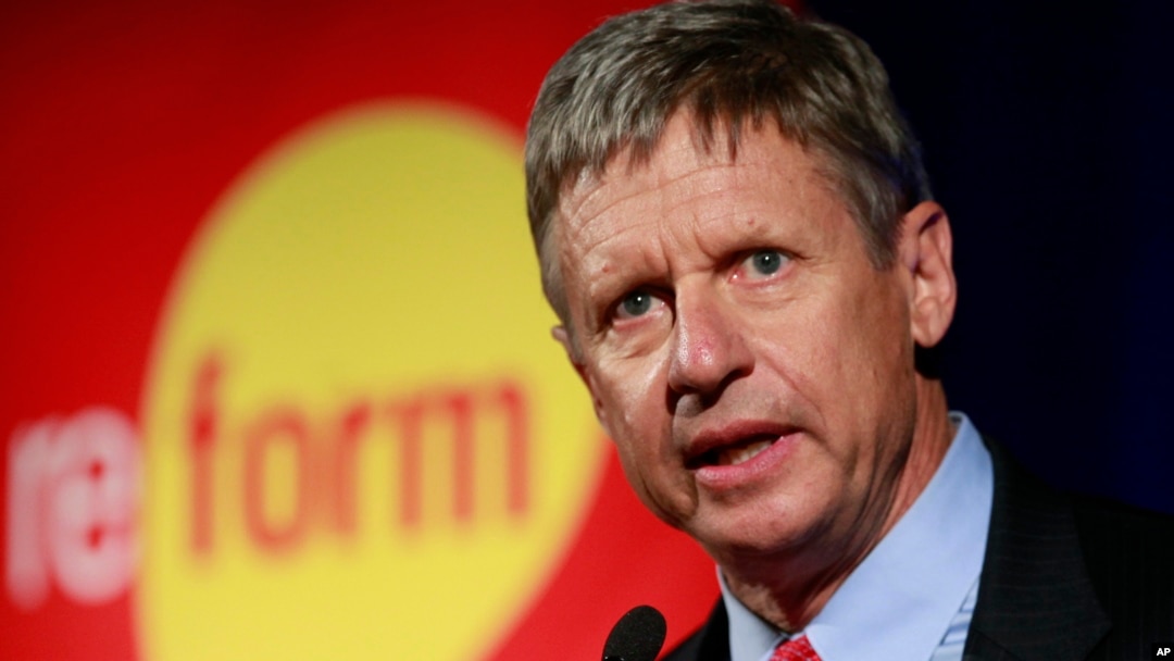 Kandidat Capres dari partai Libertarian, Gary Johnson (foto: dok).