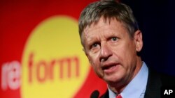 Kandidat Capres dari partai Libertarian, Gary Johnson (foto: dok).