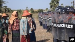 Myanmar Mine Protest