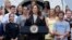 Wakil Presiden AS Kamala Harris berbicara di halaman selatan Gedung Putih di Washington DC, Senin, 22 Juli 2024.