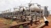 An oil production facility in Unity state, South Sudan. Oil output has fallen by about a third since fighting erupted in December 2013.