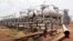An oil production facility in Unity state, South Sudan. Oil output has fallen by about a third since fighting erupted in December 2013.