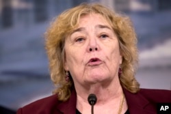FILE - Rep. Zoe Lofgren, D-Calif., speaks during a news conference on Capitol Hill in Washington, Jan. 12, 2016.