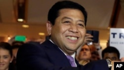 FILE - Setya Novanto, speaker of the House of Representatives of Indonesia, is accused of soliciting bribes from mining giant Freeport.