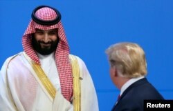 Səudiyyə Ərəbistanının vəliəhd şahzadəsi Məhəmməd bin Salman və ABŞ prezidenti Donald Tramp