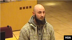 Arhiv - Emin Hodžić na izricanju presude Suda BiH zbog pridruživanja Islamskoj državi, mart 2016. (Screenshot)