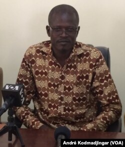 Allaraketté Sanéngar, président du syndicat des magistrats du Tchad, N'Djamena, le 22 octobre 2017 (VOA/André Kodmadjingar)