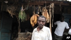 An herbalist selling medicinal plants in Shinyanga, Tanzania.