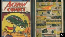 Bìa trước và sau của quyển 'Action Comics No.1' ấn hành năm 1938 